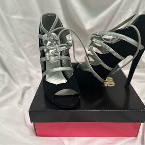 Elegant Black and Silver Heels